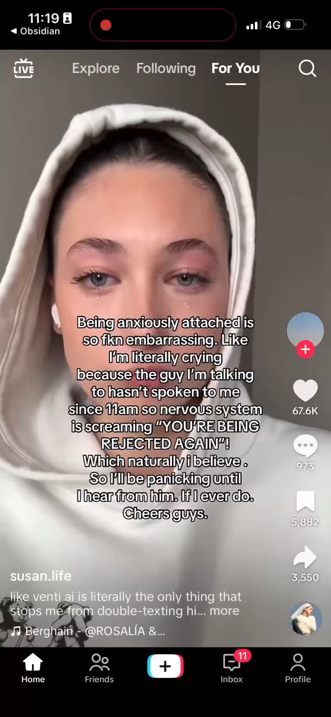 UGC creator authentic reaction