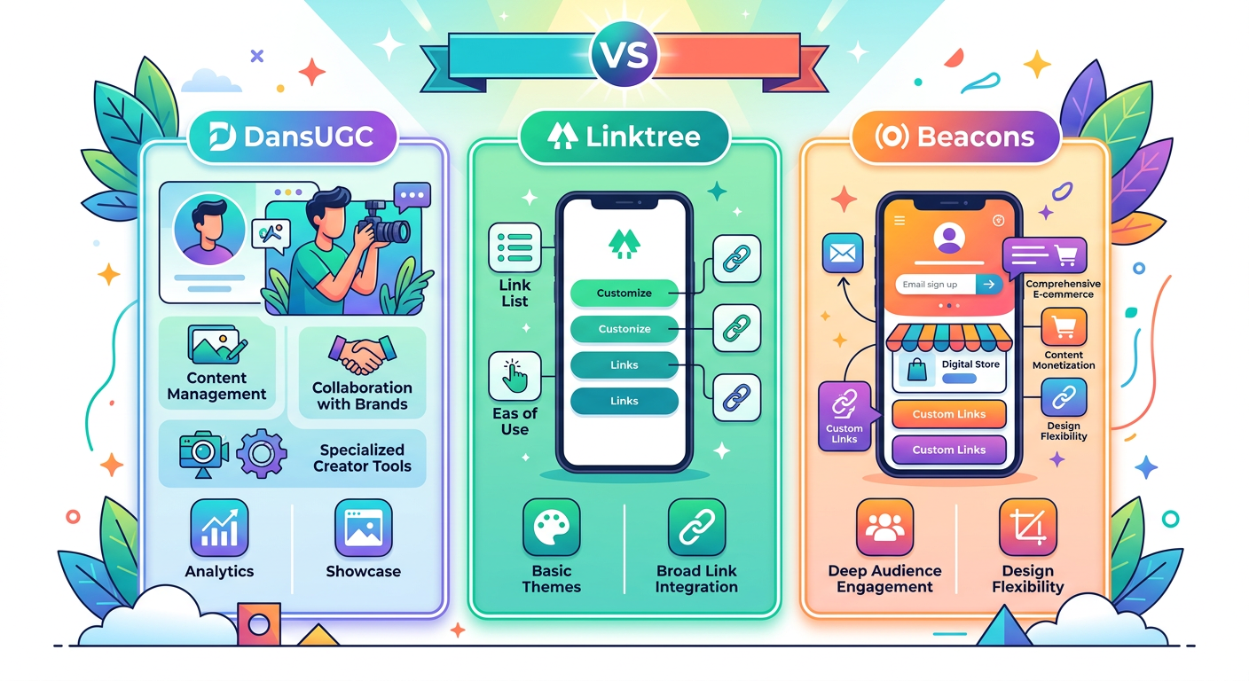 DansUGC vs Linktree vs Beacons: Best Link in Bio for UGC Creators? — image 1